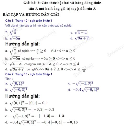 giải bài 20 trang 15 sgk toán 9 tập 1